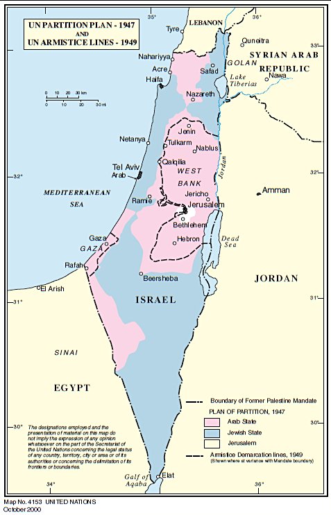 Partition plan of palestine in 1947