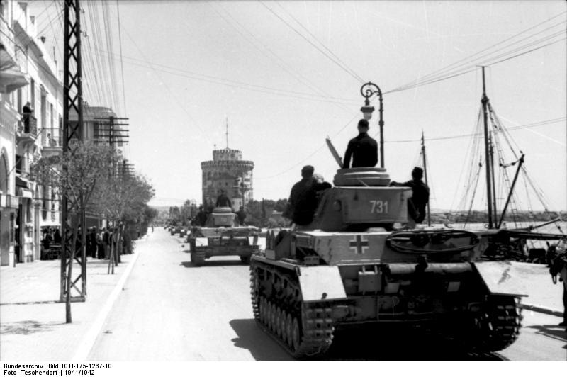 Griechenland, Panzer IV in Hafenstadt