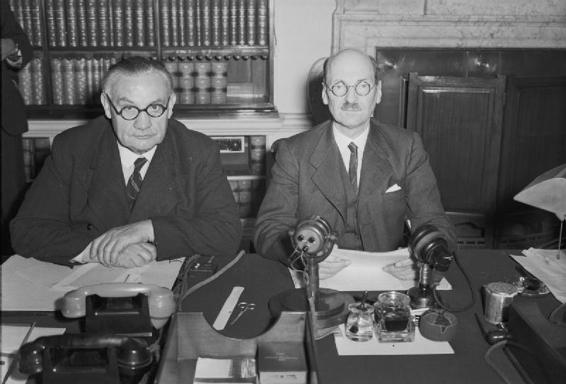 Sir Ernest Bevin and Clement Attlee