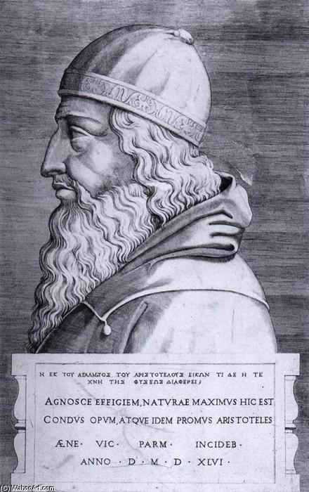 Aristote, gravure d'Enea Vico