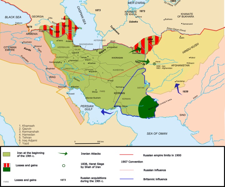 Iran map 1900