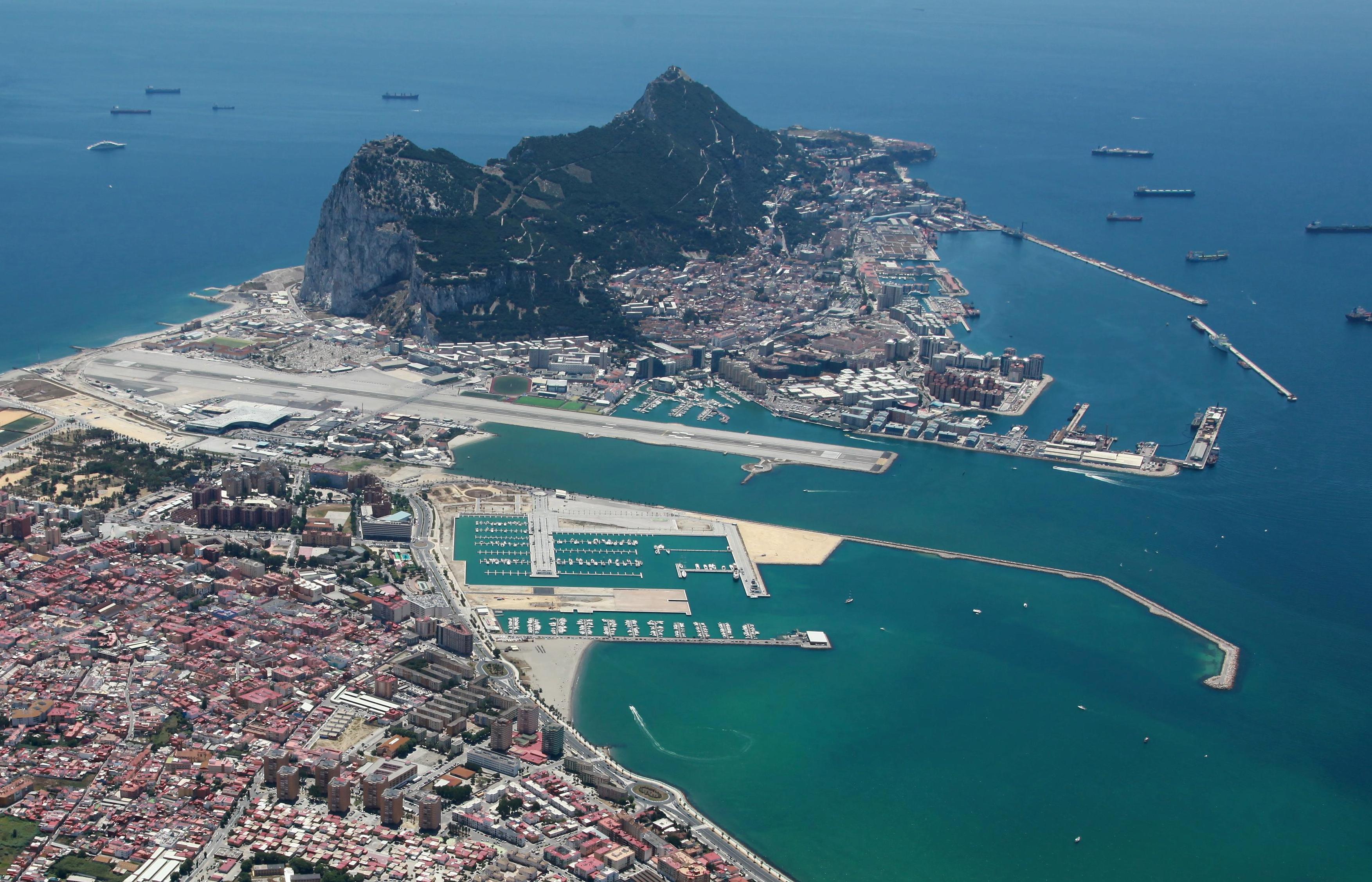 Gibraltar, vue aérienne